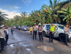 Pastikan Kondisi Jalan Nasional, Polres Musi Rawas Bersama Ditlantas Polda Sumsel Lakukan Survei Jalan 